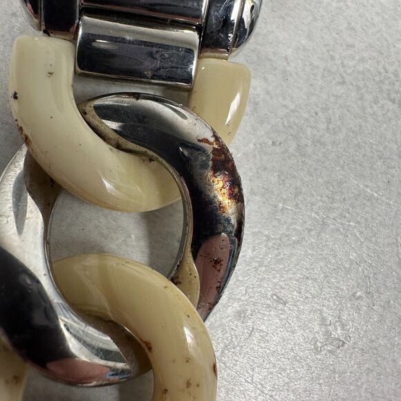 Michael Kors Watch Womens 34mm Round Runway Silver Tone New Battery READ - Picture 6 of 12